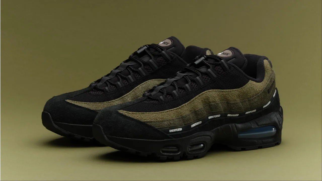 Nike與UNDEFEATED推出聯名版本的Air Max 95「Medium Olive」。品牌提供