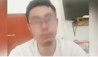 涉嫌性侵2名女童的刘男。翻摄微博/澎湃湖南省永州市