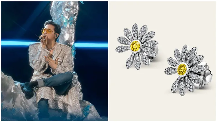 顶级珠宝与钟表品牌Jacob & Co.再度携手潮流天王G-DRAGON（GD），推出两款雏菊耳环。品牌提供