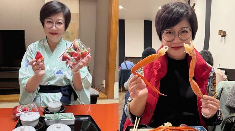 崔佩儀遇青森7.5強震！連震2分鐘「嚇死人了」　泡溫泉、吃松葉蟹壓驚