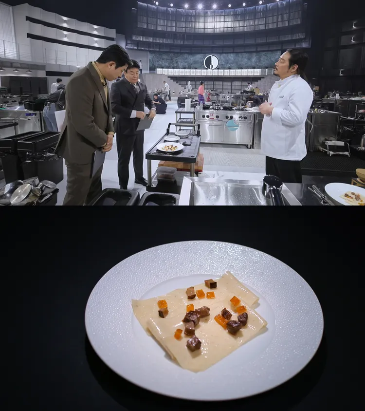 金度潤很愛烏魚子，出戰《黑白大廚2》也使用在麵料理中。翻攝Netflix