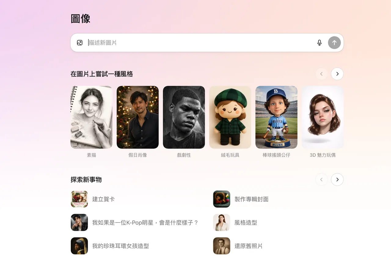 透过ChatGPT Images即便不会提示句也能生成自己想要的风格图片。翻摄ChatGPT画面