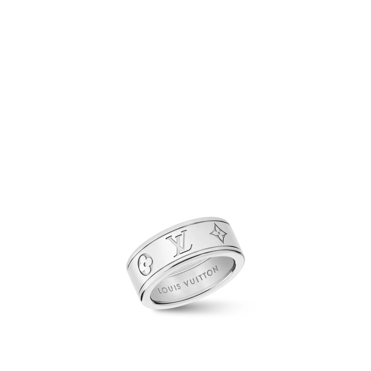 LV LES GASTON VUITTON SMALL RING  配白K金，14万3000元。品牌提供