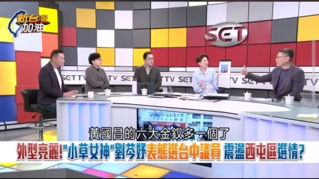 陈智菡点名政论节目《新台湾加油》讪笑刘芩妤。翻摄陈智菡脸书
