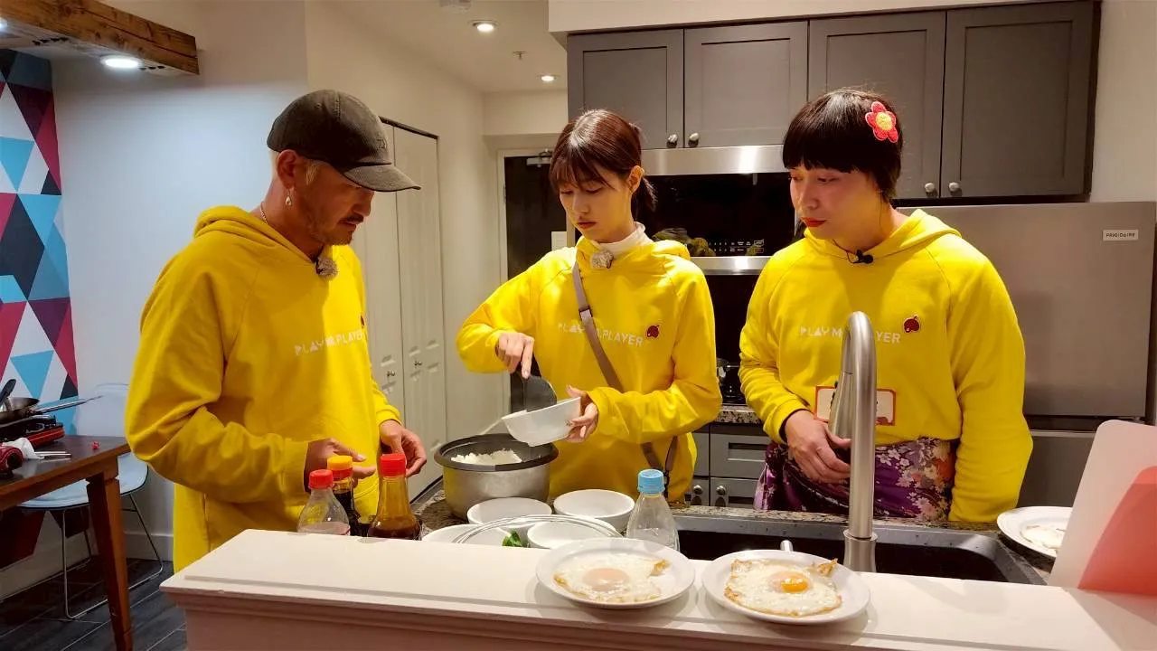 KID（左起）、无尊下厨做菜。三立提供