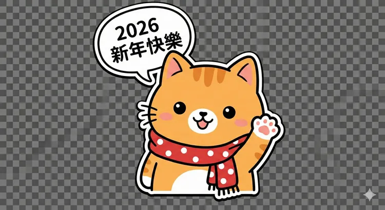 透過指令便能請AI工具生成專屬祝賀貼圖。Gemini製作