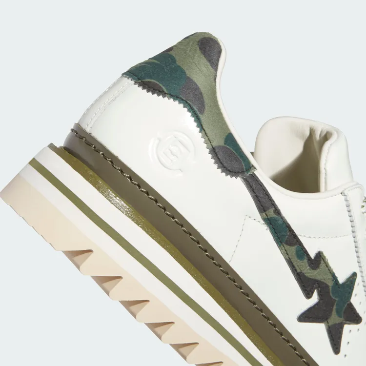 BAPE®的閃電星標、1st Camo迷彩也全都融入設計。品牌提供