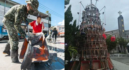 今年聖誕樹不一樣！花蓮族人搭出「鏟子聖誕樹」致敬超人們