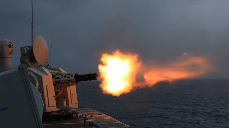 中共解放軍海軍實彈射擊。翻攝解放軍網