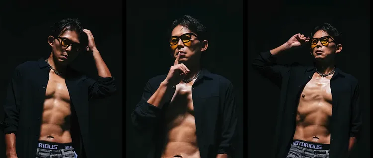 黃國昌猛男照。翻攝自黃國昌YT