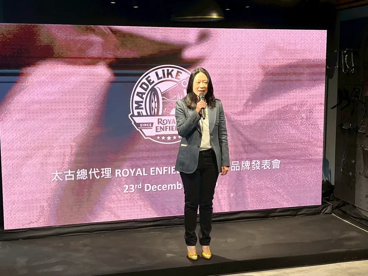 太古汽車集團二輪事業部總經理林凱芸表示，未來將攜手Royal Enfield持續拓展台灣市場，強化顧客體驗與售後服務。周奕豪攝