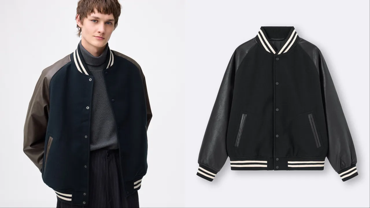 GU Cozy Melton麦尔登棒球外套，新价格各990元。品牌提供
