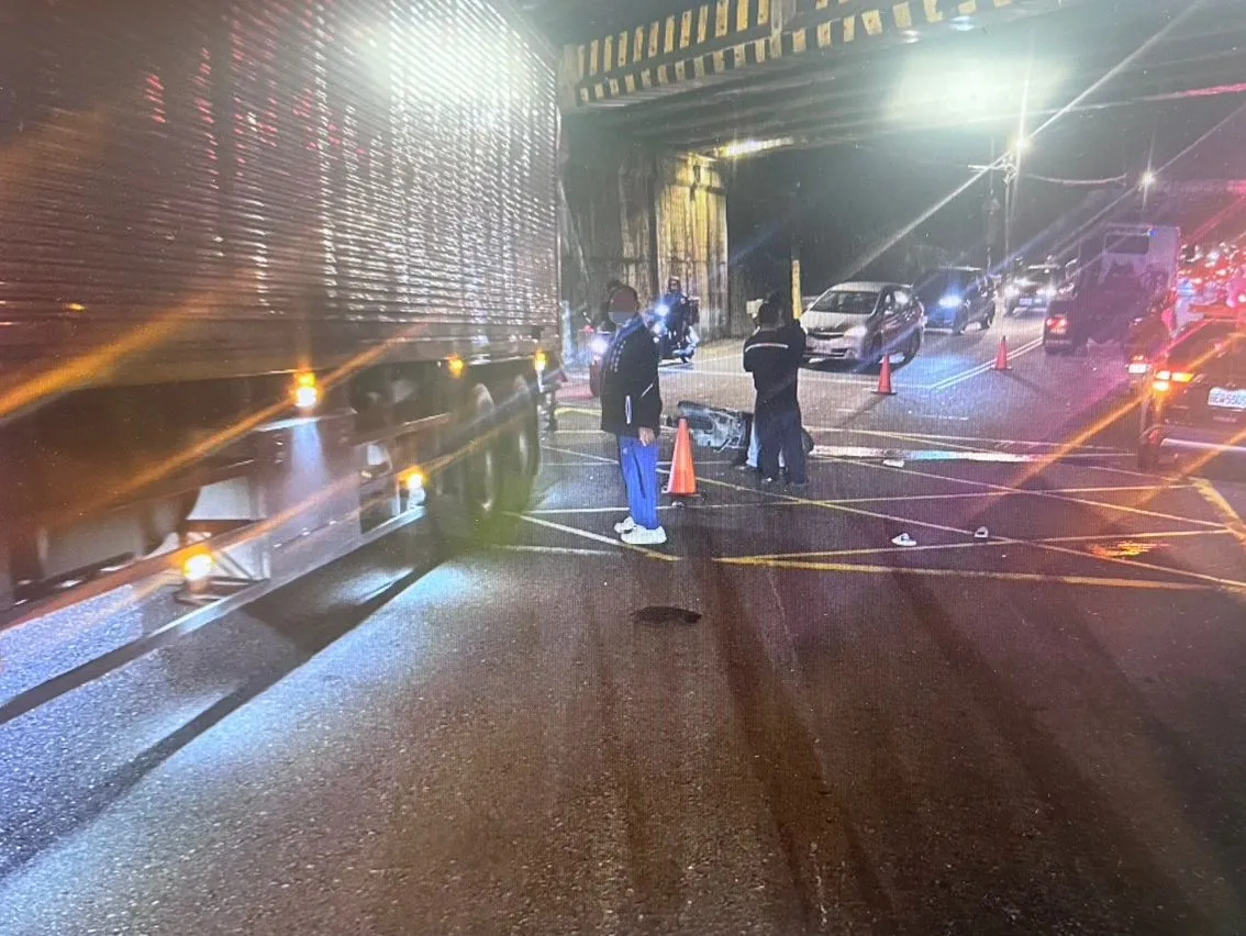 车祸现场。杨梅警分局提供