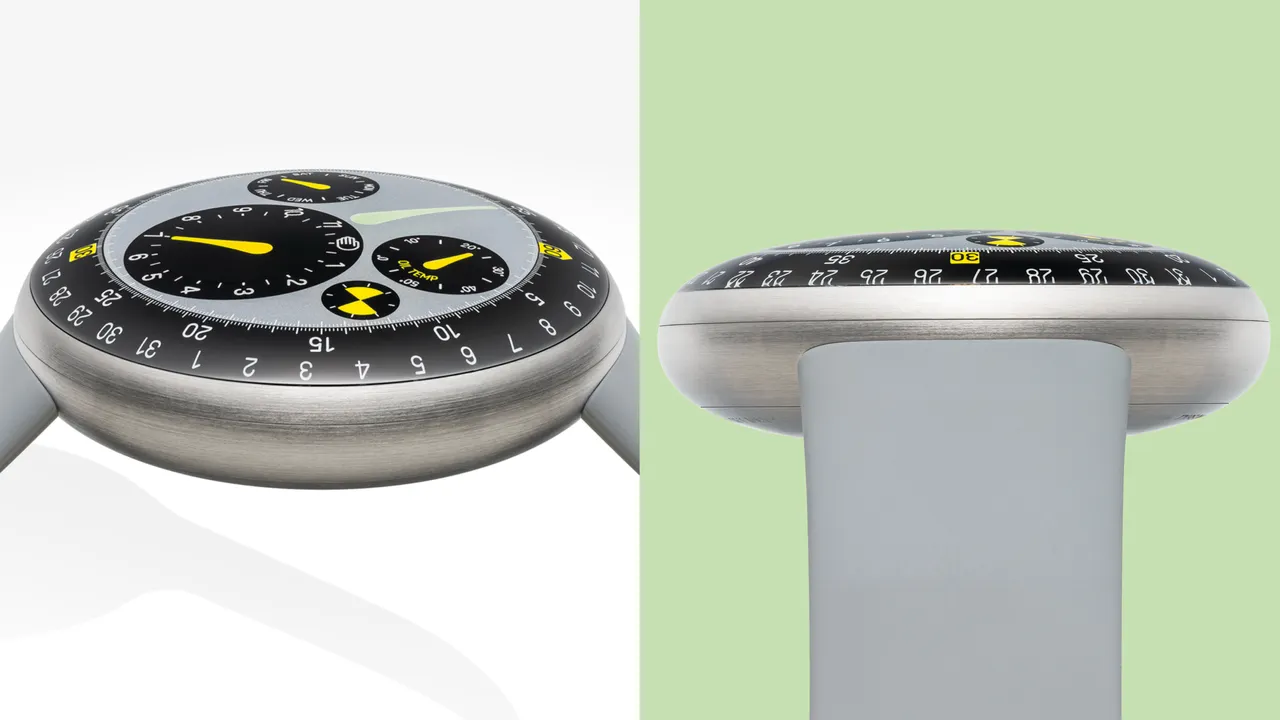 Ressence TYPE 3 MN，45mm，五級鈦合金錶殼，凸面DLC和PVD塗層五級鈦合金，合成橡膠錶帶，專利 ROCS 3.6自動上鍊機芯，動力儲存36小時，防水深度10米，全球限量80只，188萬元。品牌提供