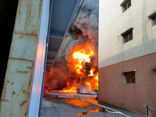 高雄大發工業區工廠大火！濃煙沖天　無人受困
