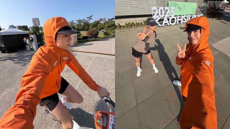 朴寶劍終於成功挑戰YouBike！揪惠利高雄慢跑打卡「寶劍樹」