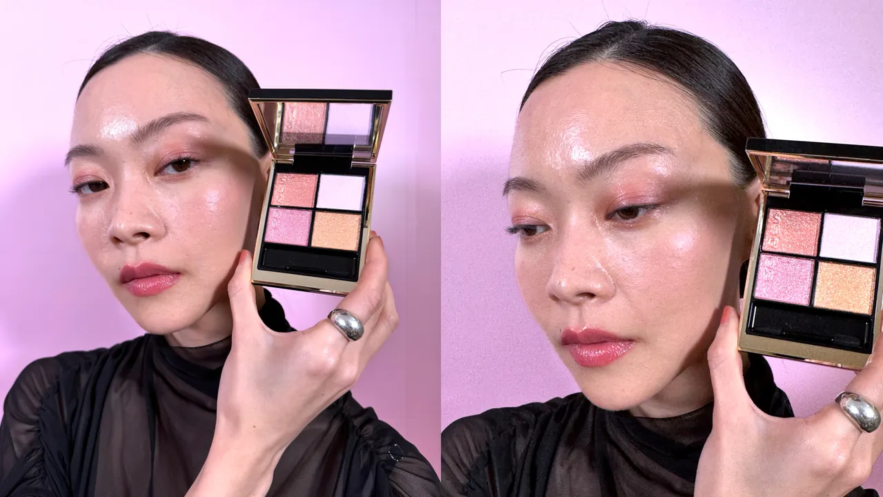 Model示范晶采盈致眼彩盘。张家玲摄