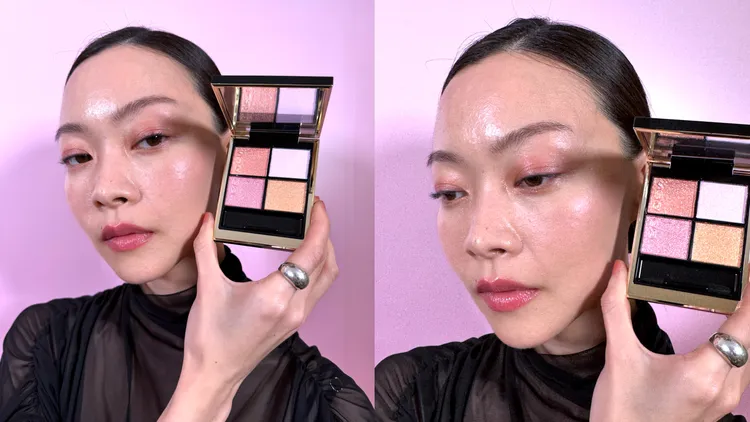 Model示範晶采盈緻眼彩盤。張家玲攝