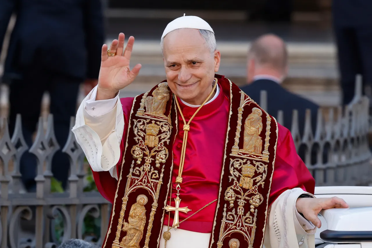 新任教宗良十四世。美联社