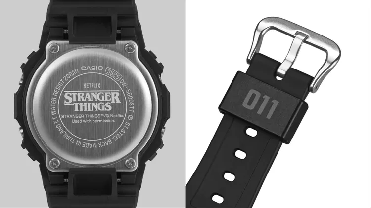 DW-5600STT錶帶部分印有「011」字樣，以此致敬人氣角色伊萊雯。品牌提供