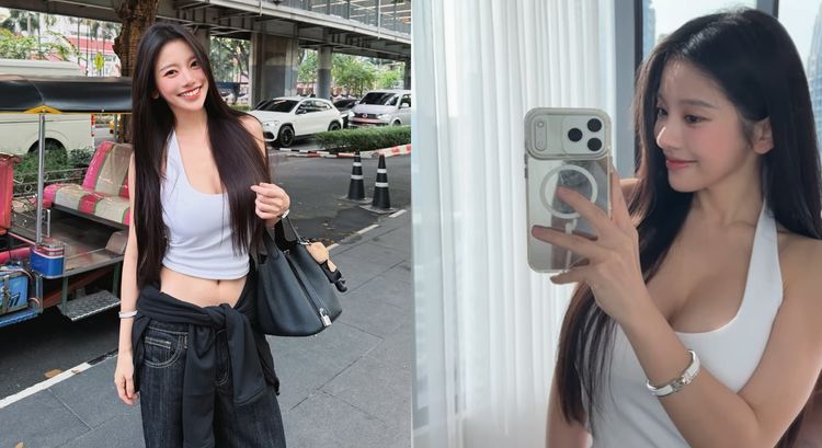 蔡瑞雪瘦身有成掀衣露川字腹肌　低胸背心藏不住傲人上圍