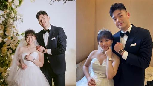 分秒都是浪漫～　奥运金牌王齐麟婚宴和爱妻同戴Franck Muller