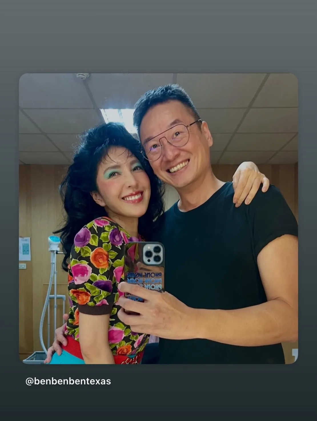 杨谨华老公Ben以这张搞笑照片祝老婆生日快乐。翻摄自杨谨华IG