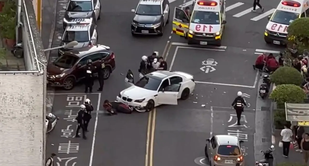 陳男拒檢狂飆400公尺，沿途撞倒2名騎士闖下大禍。翻攝信義區三兩事臉書社團