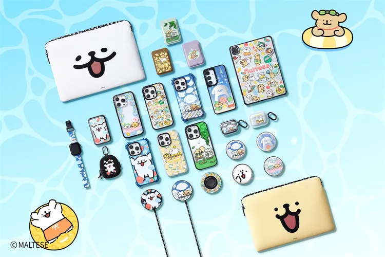 Maltese線條小狗系列以清涼夏日為靈感，每款設計都充滿著活力，療癒系萌寵線條小狗讓人愛不釋手。CASETiFY提供