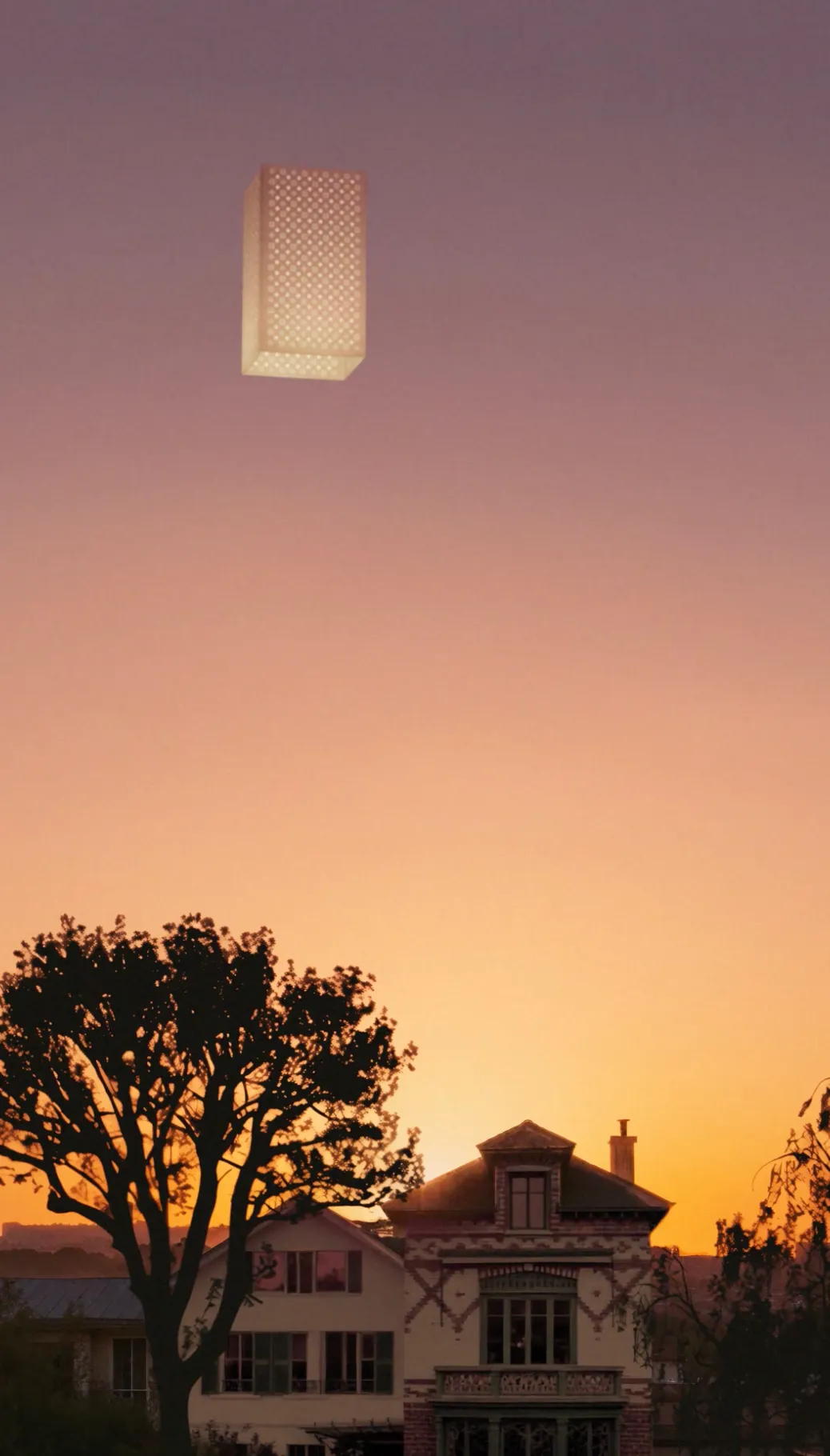 LV同步推出个人化天灯电子贺卡。品牌提供