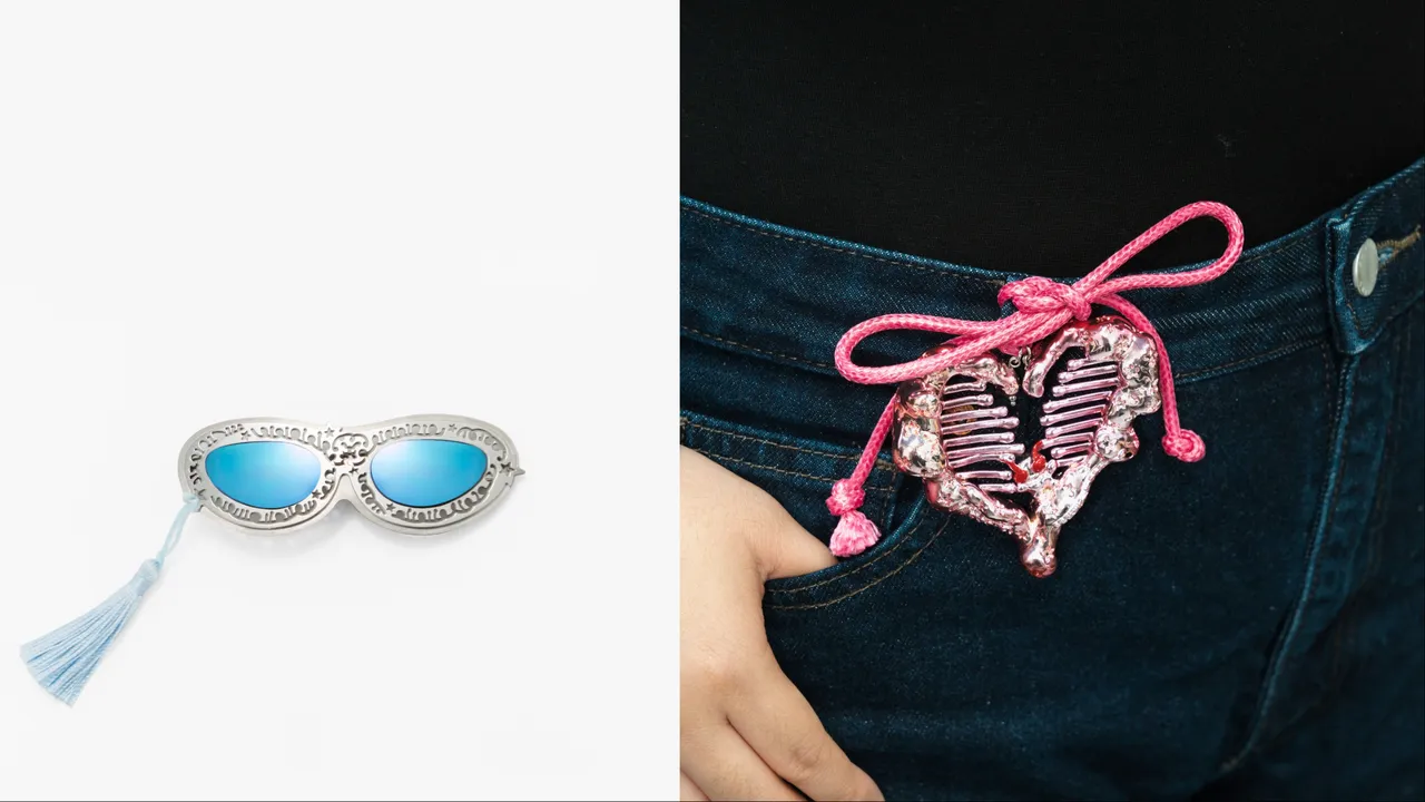 联名周边推出「樱桃怪」迷你吊饰、眼镜造型发夹。品牌提供