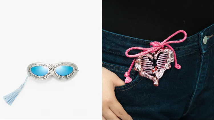 聯名周邊推出「櫻桃怪」迷你吊飾、眼鏡造型髮夾。品牌提供