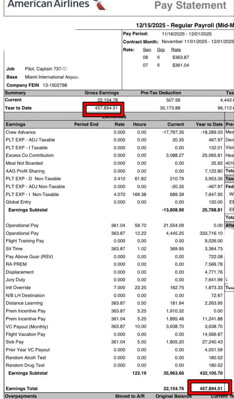 完整薪資單。翻攝X