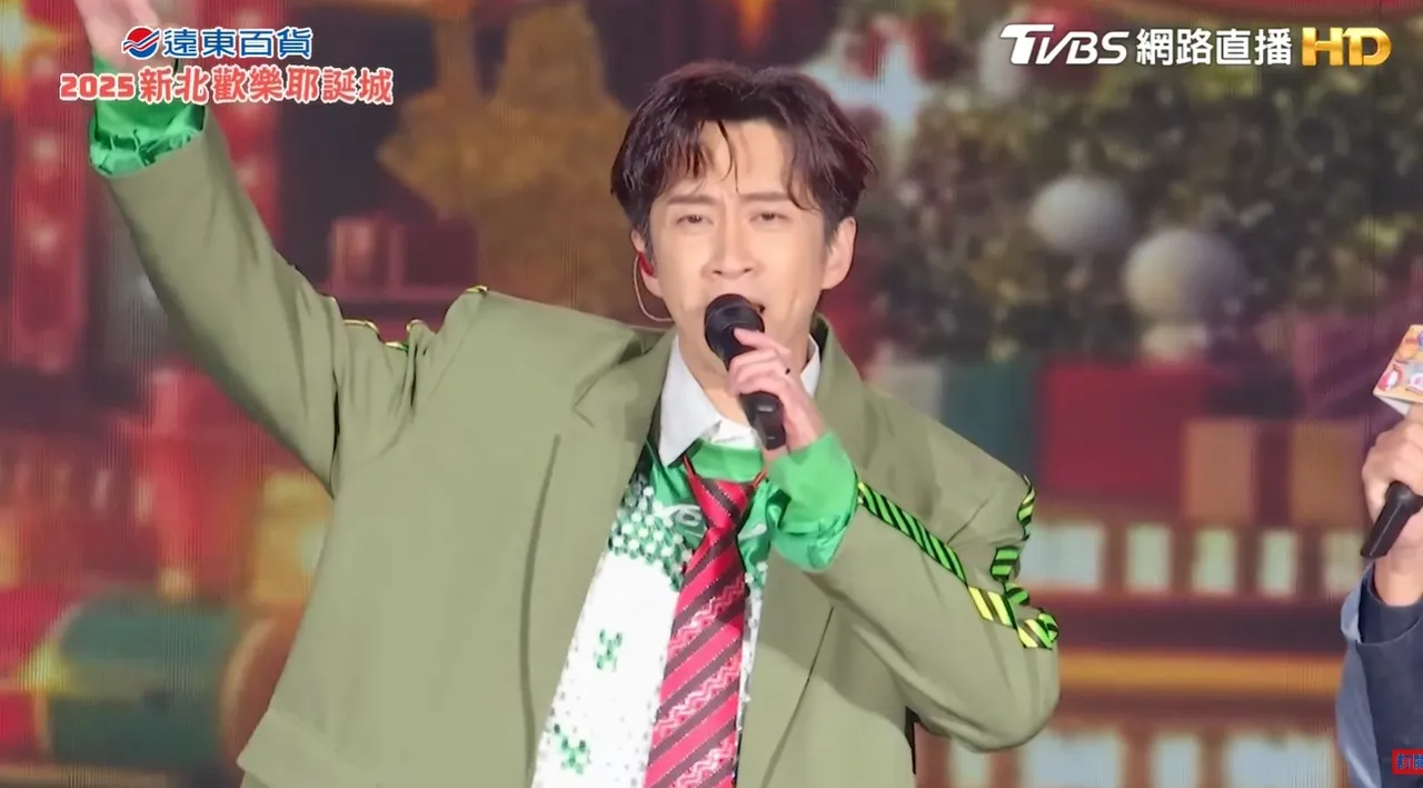 陈汉典主持兼表演，以唱跳曲目〈我不会跳〉high翻全场。翻摄自TVBS NEW直播