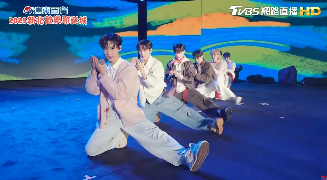 《原子少年2》冠军团F.F.O登场。翻摄自TVBS NEW直播