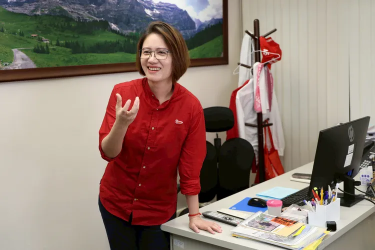 2022年林延鳳以新人之姿在士林北投奪得全區第二高票，成綠營新生代要角。彭欣偉攝