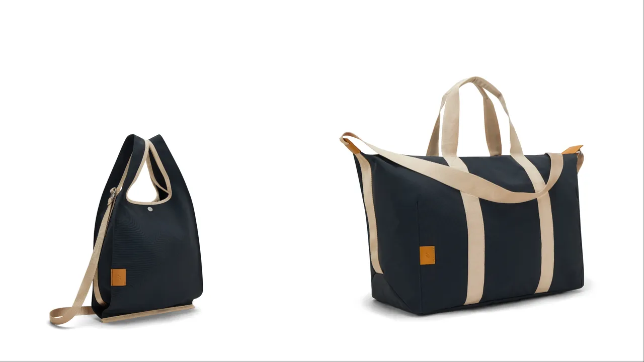 LOJEL NIRU迷你三用托特包（左）1580元、城市旅行袋（右）2980元。品牌提供