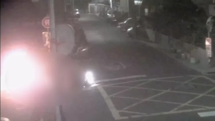 2重機擦撞，林蔡男機車起火，傷重不治。翻攝畫面