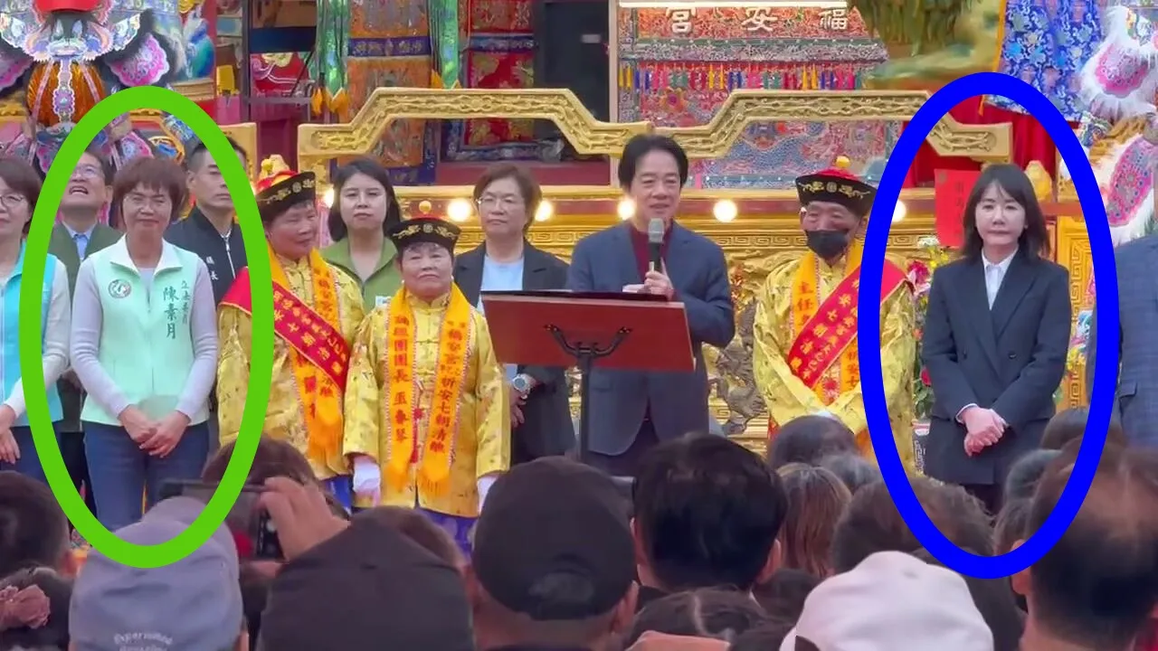 赖清德彰化参香讲话却喊「盼陈素月当选县长」　谢衣凤同台表情错愕