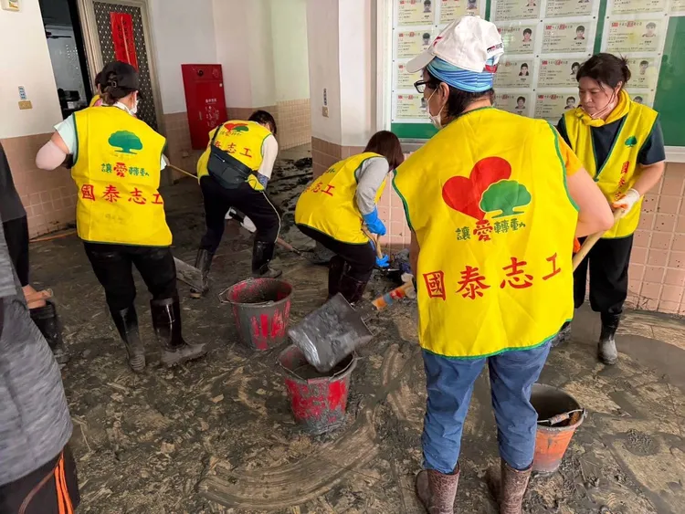 國泰同仁投入花蓮災後協助。國泰金控提供