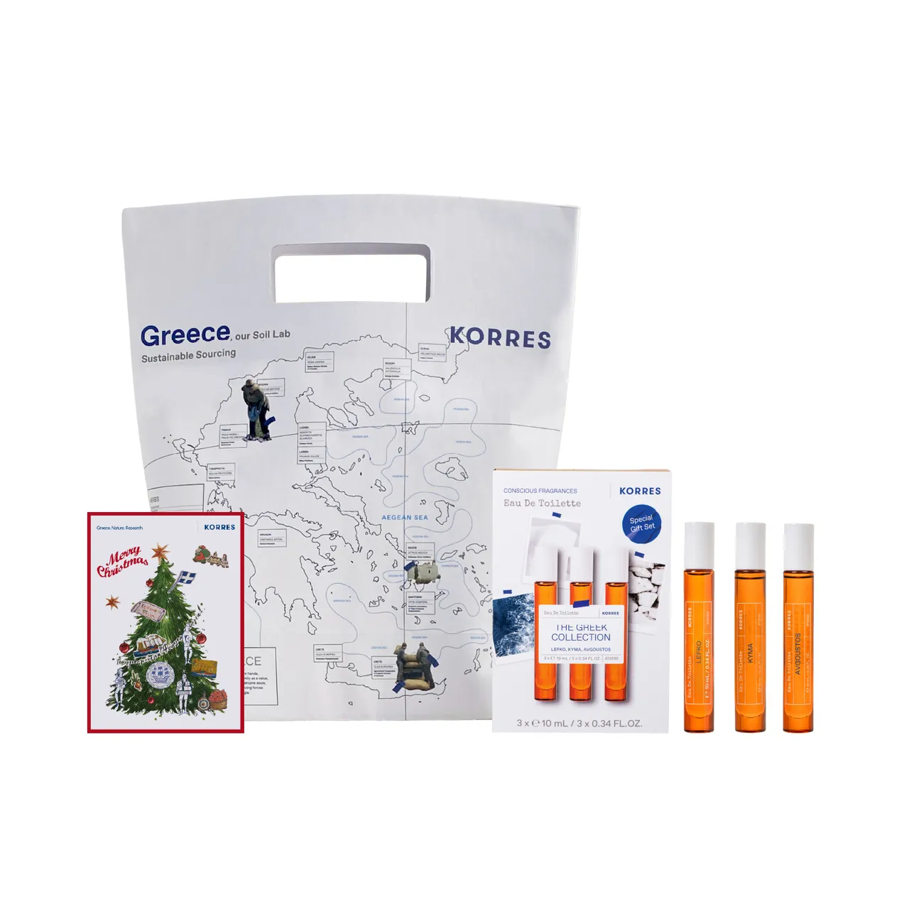 KORRES白色希腊滚香3入组，1580元。品牌提供