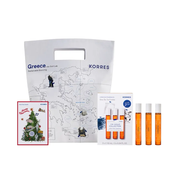 KORRES白色希臘滾香3入組，1580元。品牌提供