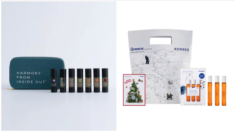 INNA ORGANIC随心所愈脉轮滚珠两用组（左图）与KORRES白色希腊滚香3入组，都是可以随身带著走的情绪保养单品。品牌提供