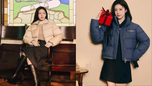 高允贞冬日造型每套都好烧　M+FG羽绒服、牛仔裙随便穿都美