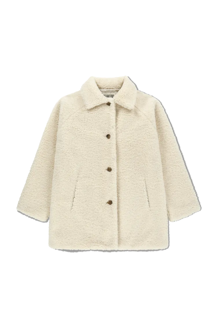 M+FG女版中長款毛絨大衣，7990元。品牌提供