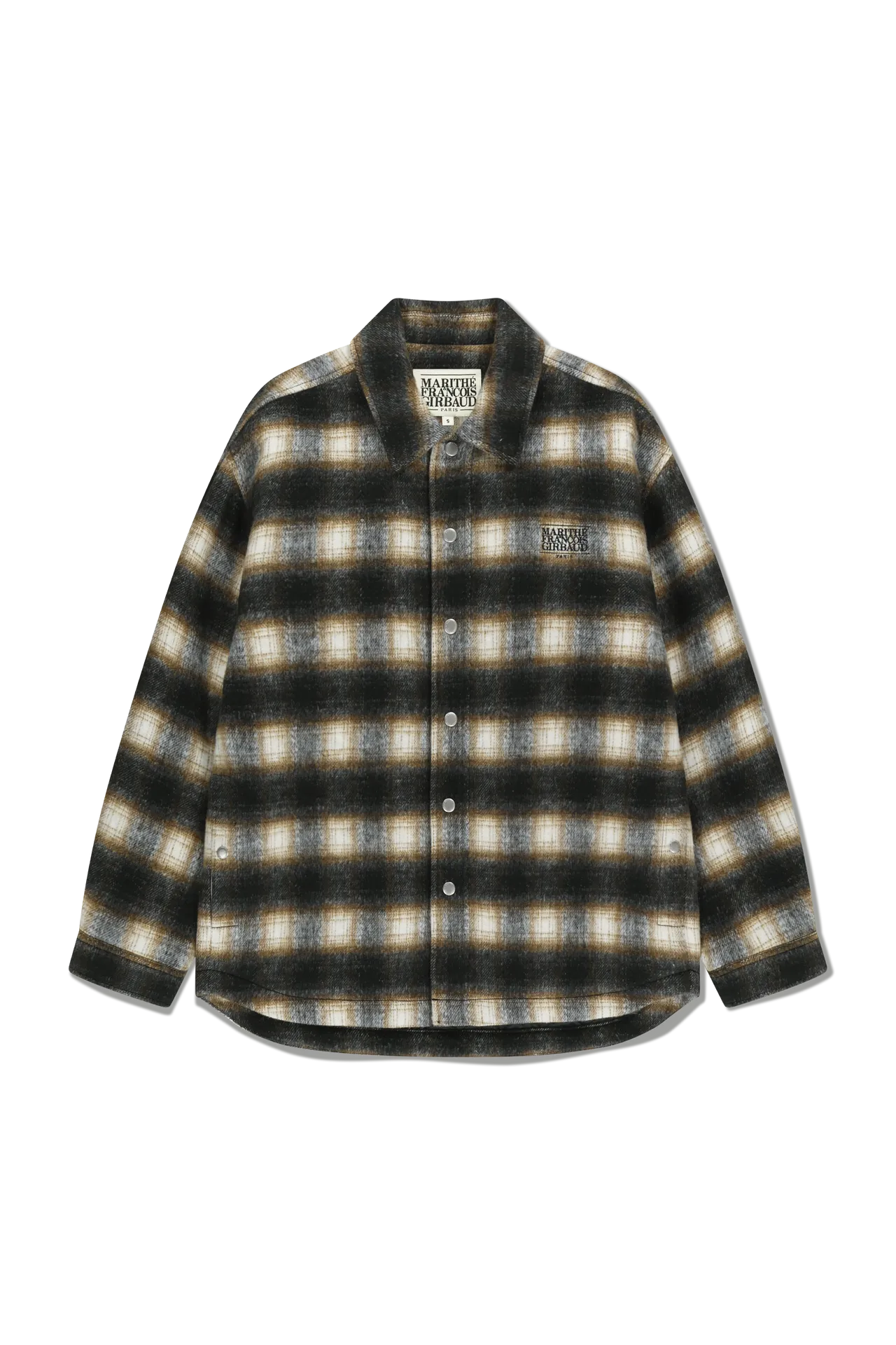 M+FG宽松格纹法兰绒衬衫外套，4990元。品牌提供