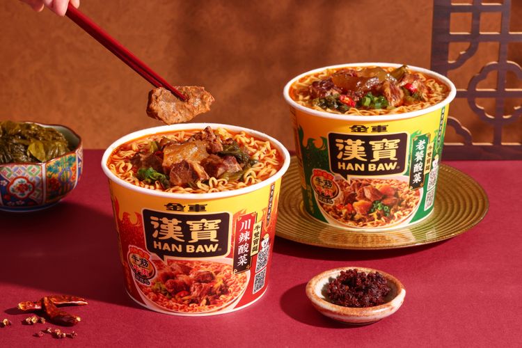 泡麵界肉量霸主登場!金車漢寶川味有料碗麵牛筋搭配厚切牛肉