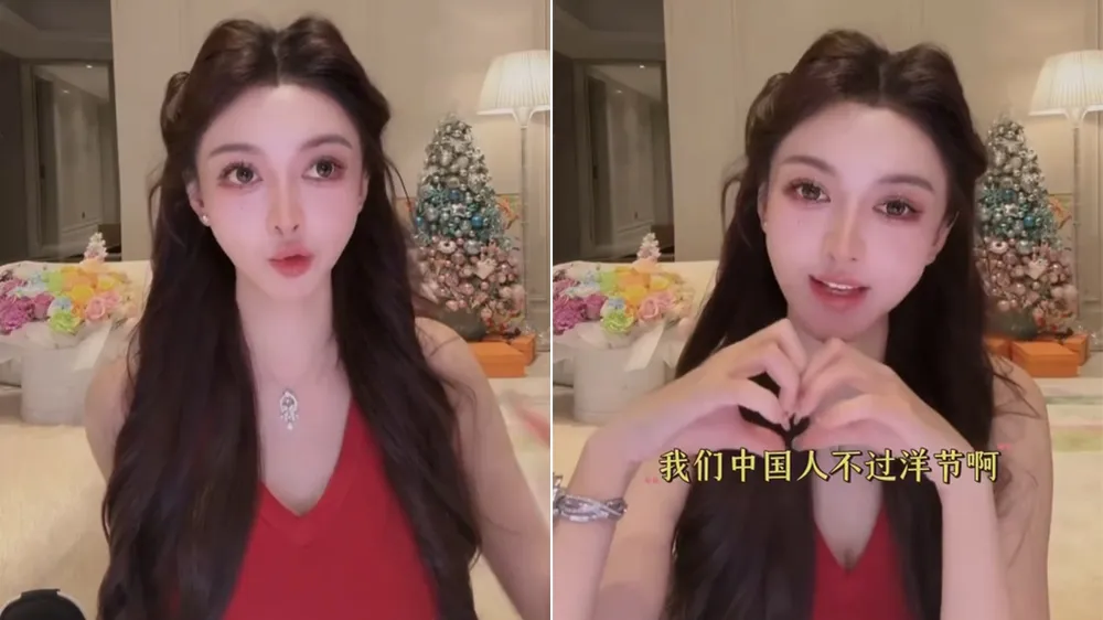 假掰！叶珂「我们中国人不过洋节」　网傻眼：那妳摆圣诞树干啥