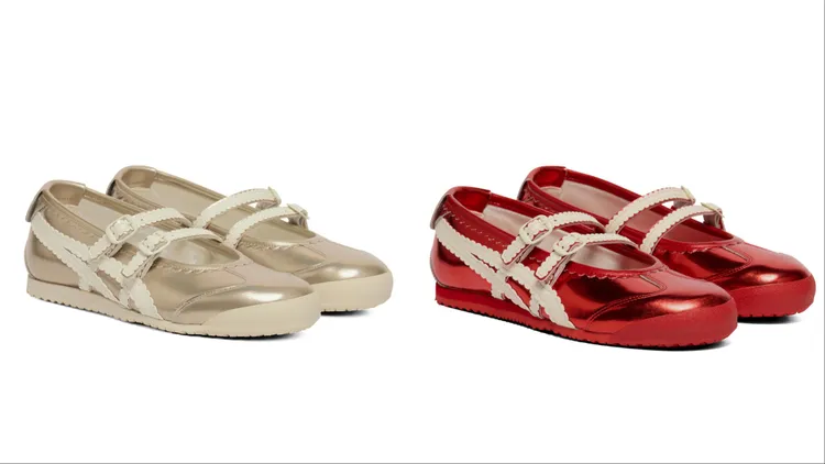 鬼塚虎MEXICO 66 TGRS香檳金（左）、烈焰紅（右），各4280元。品牌提供