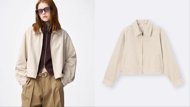 GU女裝燈心絨拉鍊襯衫外套，990元。品牌提供